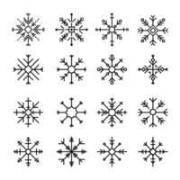 Snowflake icon set design vector