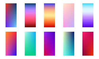 vertical colorful gradient smartphone wallpaper design collection vector