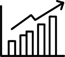 Silhouette of a Leader Watching Growing Bar Chart for Business Growth. vector