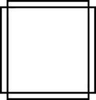 Vintage-Inspired Rectangular Frame with Elaborate Designs. vector