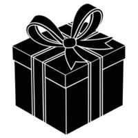 Elegant Rectangular Gift Box with Decorative Wrapping. vector