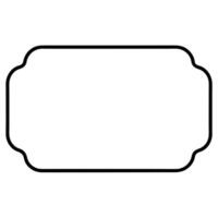 A blank label with a black outline vector