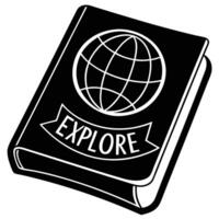 Creative Book Cover Ideas Globe Icon for Academic Themes vector