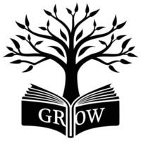 Book to Tree Illustration A Symbol of Knowledge Growth vector