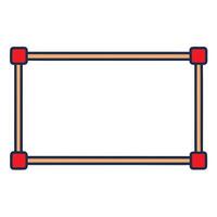 Detailed Ornamental Frame in Rectangular Shape. vector