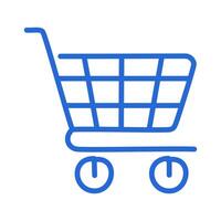 Shopping cart line icon. Illustration isolated on white background for graphic and web design. vector