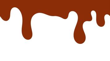 chocolate melted on white background. dripped chocolate pattern. melting caramel. seamless dripping choco illustration for banner or packaging design. vector