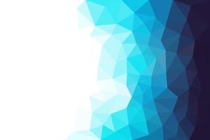 Blue and White Low Poly Abstract Background. Blue White Low Poly Triangle Shapes Background. Business Presentation Copy Space Template. vector