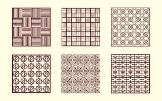 Korean traditional Pattern Set with different style vector