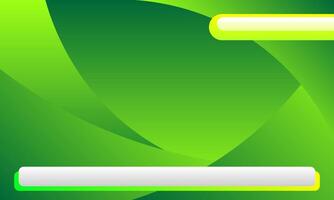 Shiny green and yellow wavy lines gradient background with header and footer panels for presentation vector