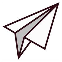 Paper airplane on white background vector