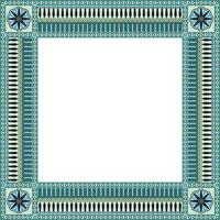 colored square classic Greek meander ornament. Pattern of ancient Greece. Border, frame of the Roman Empire. vector