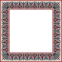 colored square classic Greek meander ornament. Pattern of ancient Greece. Border, frame of the Roman Empire. vector