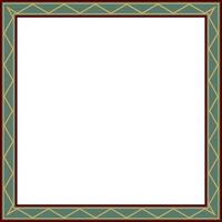 colored square Yakut ornament. Infinite rectangle, border, frame of the northern peoples of the Far East. vector