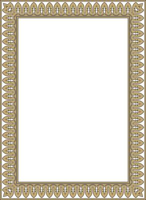square gold with black national Persian ornament. Rectangle, frame, border, ethnic pattern of the peoples of Iran, Iraq, Tajikistan