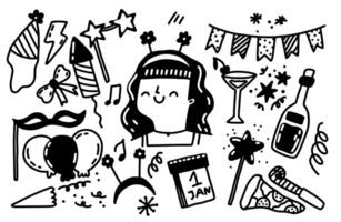 Christmas party. New Year and Christmas eve. December party. Celebrating winter holidays vector