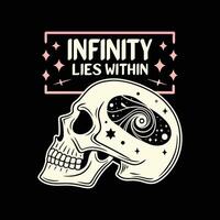 Infinity lies within tee design vector