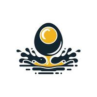 Creative Egg Yolk Splash Illustration on White Background for Food and Art Concepts vector