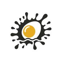 Abstract Egg Yolk Splash Art for Creative Food Branding and Graphics vector