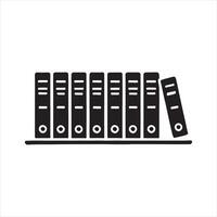Library icon silhouette on white background vector