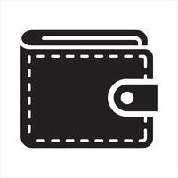 Wallet Icon silhouette on white background vector
