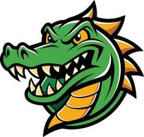 The head of an alligator mascot vector