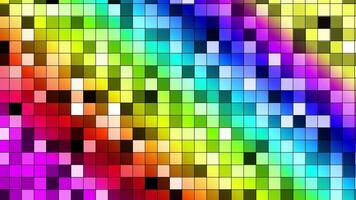 Rainbow colored grid pattern in motion for use as a background video
