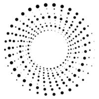 Halftone circle frame dotted background set. Round border Icon using halftone random circle dots vector