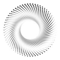 Black round halftone circular dotted frame vector