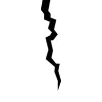 Broken wall with a crack. Textured damage isolated on a white background. Scratches lines on surfaces. vector