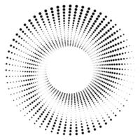 Radial halftone dotted background vector