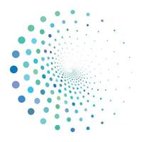 Dotted circles pattern. Abstract half tone graphic set. Circular textured round spiral frame vector