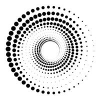 Black round halftone round dotted frames. Design element for frame, logo, web pages, prints, posters, template. vector