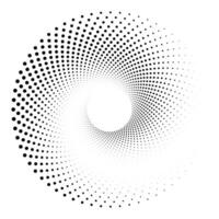 Black circle halftone texture. vector