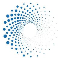 Colorful retro pop art halftone circle. Circle dotted form. vector