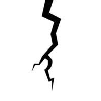 Straight crack on a concrete surface or wall. Element of damage, fracture surface vector