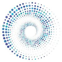Colorful retro halftone circle in pop art style vector