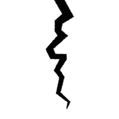 Crack on a cement wall.