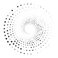 Black circle halftone. Abstract texture icon vector