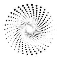 Black round halftone texture. vector