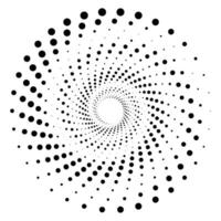 Circle with dots. Abstract halftone geometric gradation vector