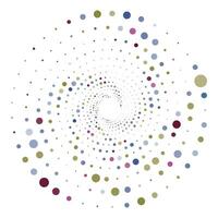 Colorful halftone round texture with dots vector
