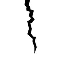 Broken wall with a crack on a surface. Textured damage, earthquake impact, construction crash. vector