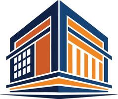 The logo for the building company vector
