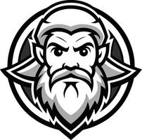 A bearded man with a beard and a hat vector