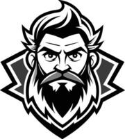 A bearded man with a mustache and beard vector