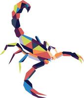 scorpion low poly isolated on white background vector