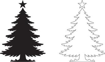 Christmas tree on white background vector