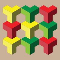 Geometric 3D Object. vector