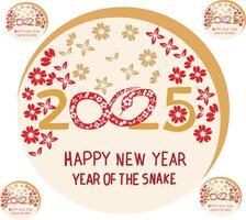 Happy new year of the snake vector